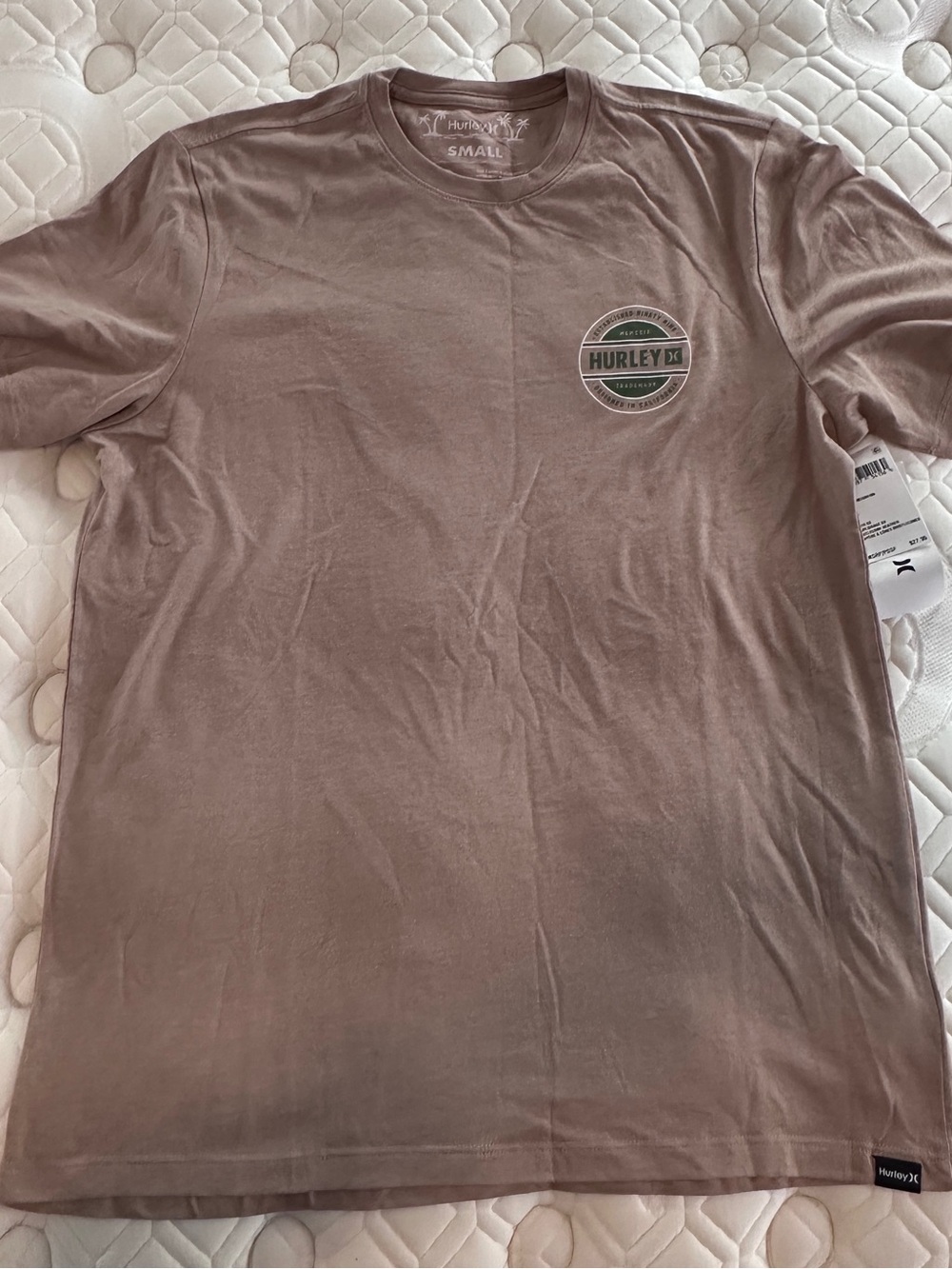 Hurley Brown/Taupe Short Sleeve Logo T-Shirt